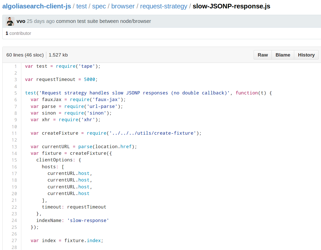 Our testing
stack rely on substack/tape