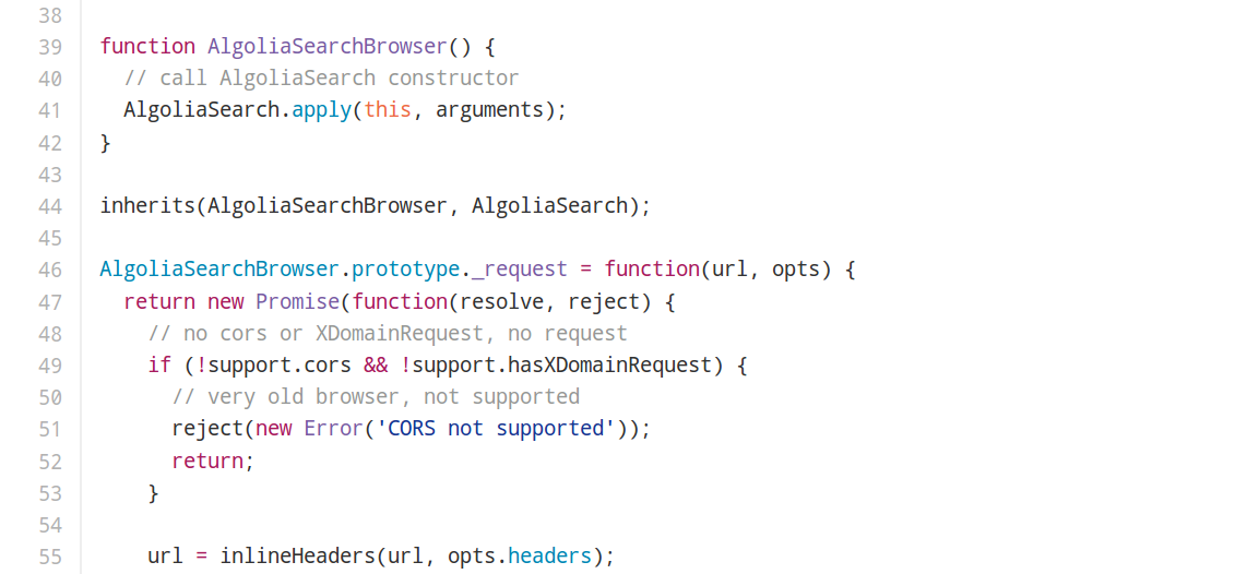Example of the
vanilla JavaScript
build